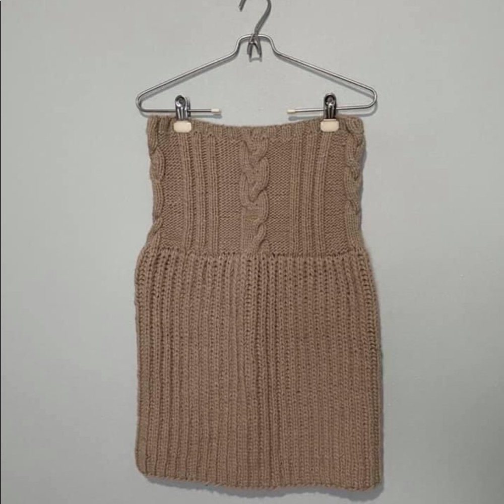 Cream Hand Knit Sweater Skirt 100% wool made in Nepal